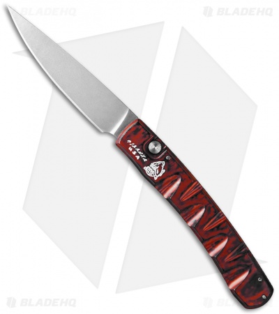 Piranha Virus Automatic Knife Red (3.25" Mirror)