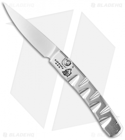 Piranha Virus Automatic Knife Silver (3.25" Mirror)
