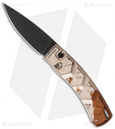 Piranha X Automatic Tactical Knife Desert Camo Aluminum (3.3" Black 154CM)