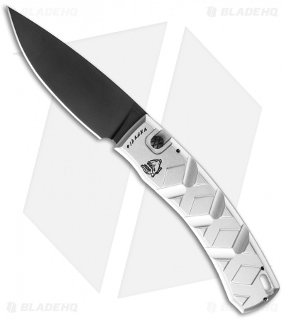 Piranha X Automatic Tactical Knife Silver Aluminum (3.3" Black 154CM)