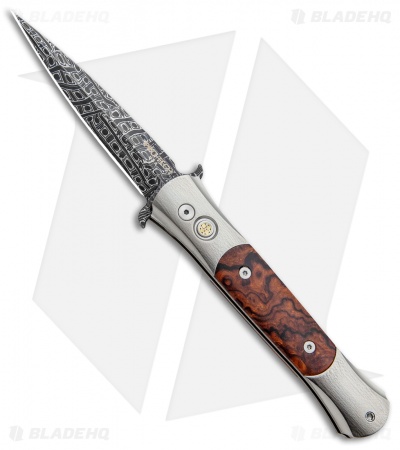 Pro-Tech The Don  Custom Automatic Knife Titanium/Ironwood (3.5" Damascus)