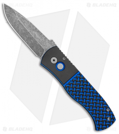 Emerson Pro-Tech CQC7-A Automatic Blue/Black G-10 (3.25" Acid Washed) E7A34