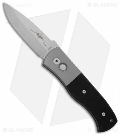 Emerson Pro-Tech CQC7-A Gray Automatic Knife w/ Black G10 (3.25" Stonewash)