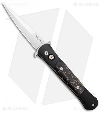 Pro-Tech The Don  Custom Automatic Knife Raffir Noble Inlays (3.5" Satin)