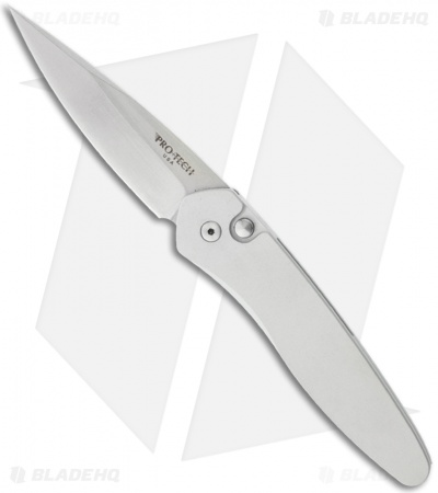 Protech Newport Silver Automatic Knife (3" Stonewash) 3401