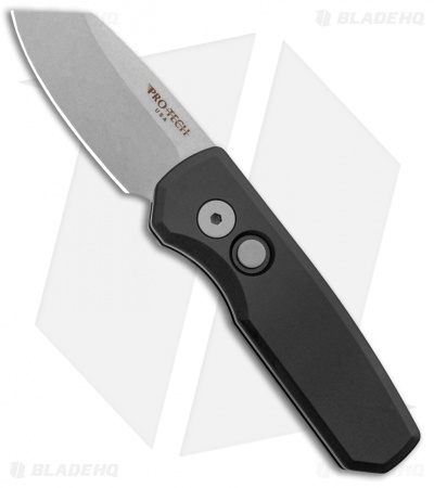 Pro-Tech Runt 5 Reverse Tanto Automatic Knife Black (1.9" Stonewash)