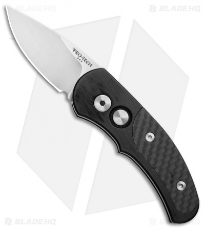 Pro-Tech Runt J4 Automatic Knife Black / Carbon Fiber (1.94