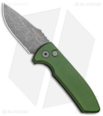Pro-Tech Les George SBR Automatic Knife OD Green Aluminum (2.6