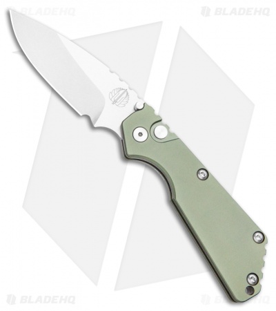 Strider + Pro-Tech SnG Automatic Knife Green Aluminum (3.5" SW) 2401-Green
