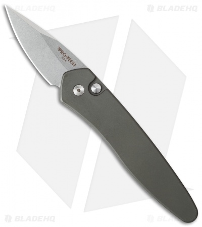 Pro-Tech Half-Breed Automatic Knife OD Green (1.95" Stonewash) 3605-GRN