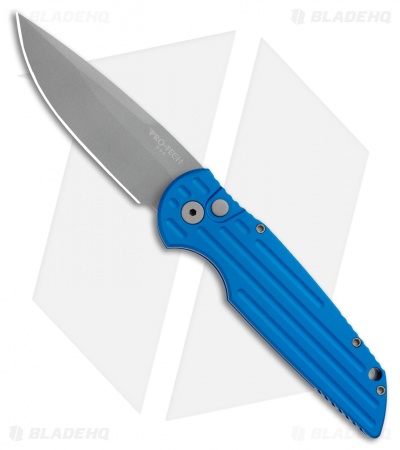 Pro-Tech TR-3 Tactical Response Blue Automatic Knife (3.5" Bead Blasted)