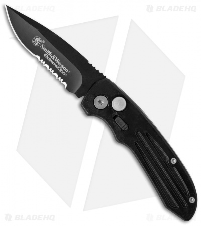 Smith & Wesson Mini Extreme Ops Automatic Knife Black Aluminum (2.5" Black)