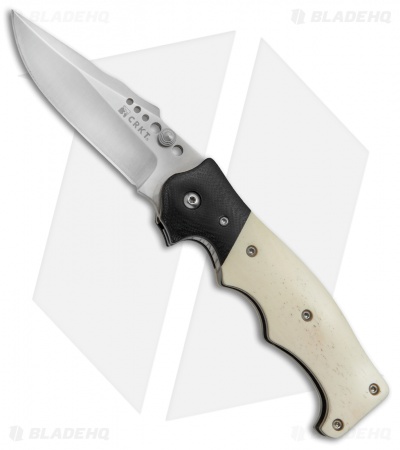 CRKT The Natural 2 Spring Assisted Knife White Bone & G-10 (3.25