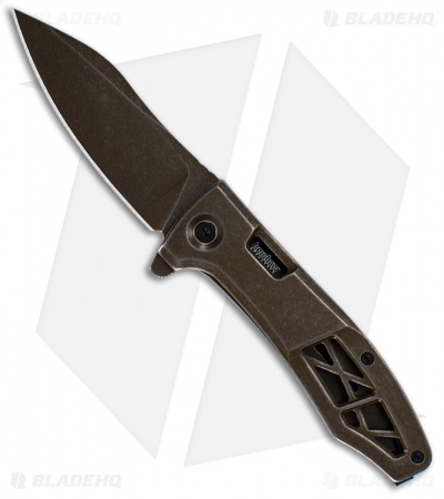 Kershaw Boilermaker Assisted Opening Frame Lock Knife Brown (3.3" Brown) 3475