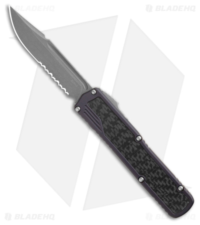 Guardian Tactical Scout S/E OTF Automatic Knife Gray/CF (3.5" Stonewash Serr)