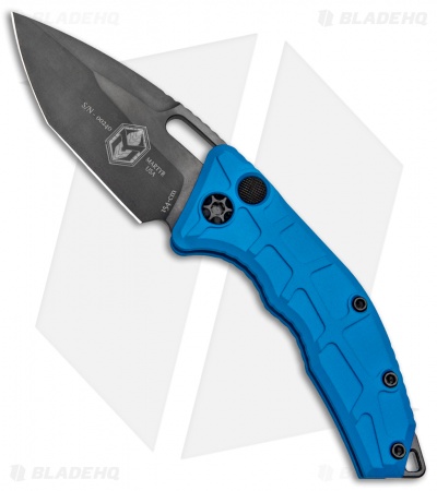 Heretic Knives Martyr Automatic Knife Blue w/ DLC Hardware (3" Black DLC)