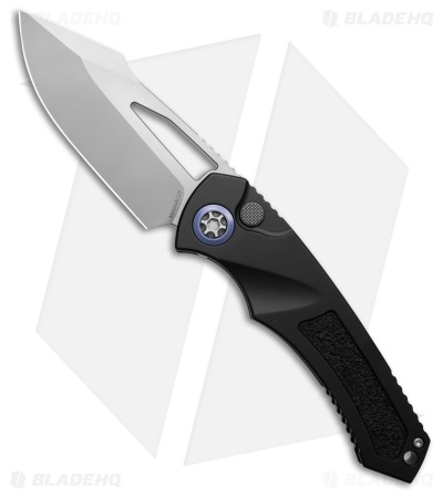 Heretic Knives Pariah MagnaCut Button Lock Knife Black Aluminum (3.8" BB)