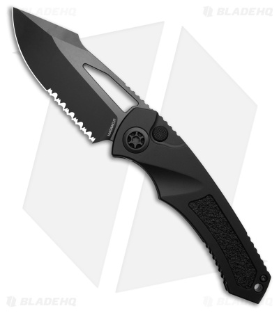 Heretic Knives Pariah MagnaCut Button Lock Knife Black Aluminum (3.8") *DISC*
