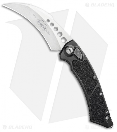 Microtech Hawk Black Tactical Automatic Knife (4" Black) 166-1T
