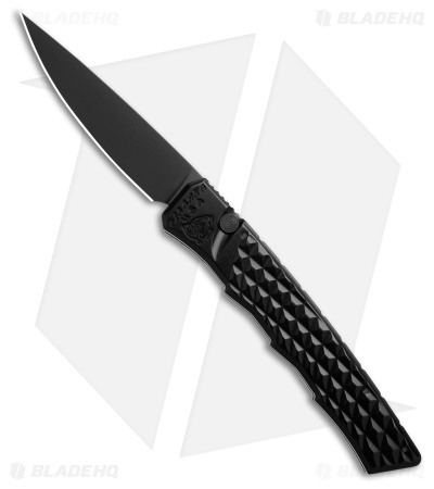 Piranha Crossfire Automatic Knife Black Aluminum (3.1" Black) P-23BKT