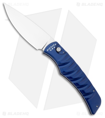Piranha Paradox Automatic Knife Blue Aluminum (3.1" Mirror) P-24B