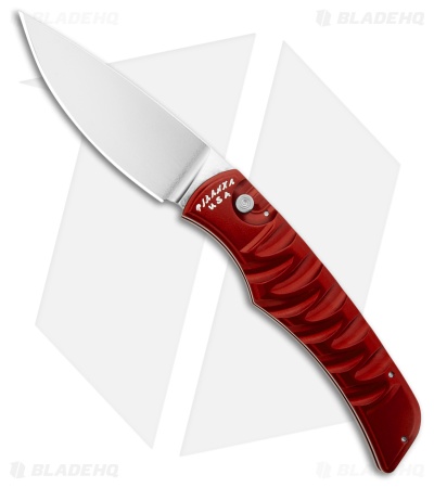 Piranha Paradox Automatic Knife Red Aluminum (3.1" Mirror) P-24R