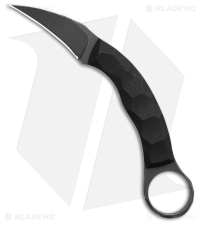 Auxiliary Manufacturing Karambit Fixed Blade Knife Black G-10 (2.25" Black SW)