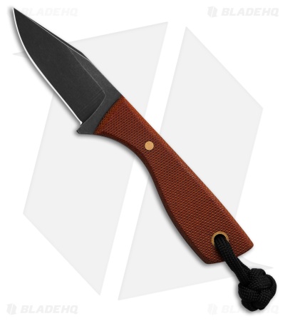 Auxiliary Manufacturing Runt Fixed Blade Knife Brown Mircarta (2.1" Black SW)