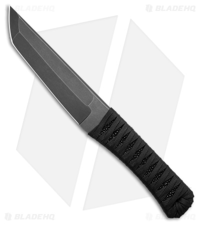 Auxiliary Manufacturing KTK Tanto XL Knife Black Cord (5.1" Black SW)