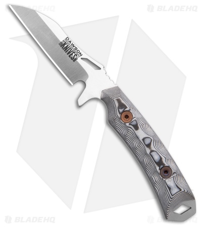 Dawson Knives Revelation Fixed Blade Knife White/Black G-10 (3.1