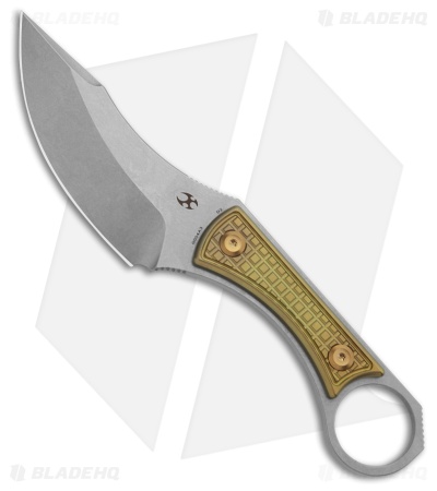 Kansept Niko Fixed Blade Knife Bronzed Titanium (3.5" Stonewash) G004A3