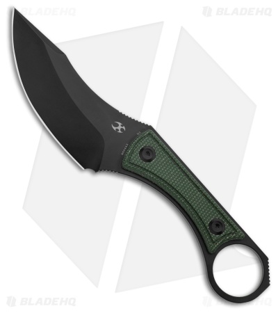 Kansept Niko Fixed Blade Knife Green Micarta (3.5" Black) G004A2