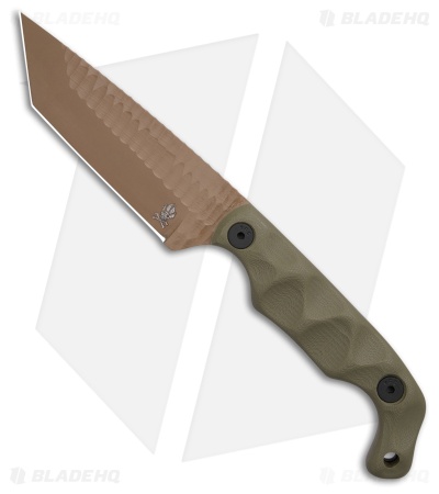 Stroup Knives Bravo 5 Fixed Blade Tanto OD Green G-10 (3.50