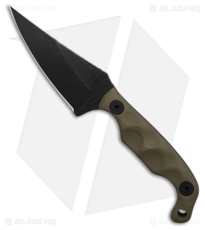 Stroup Knives Mini Fixed Blade Knife OD Green G-10 (3