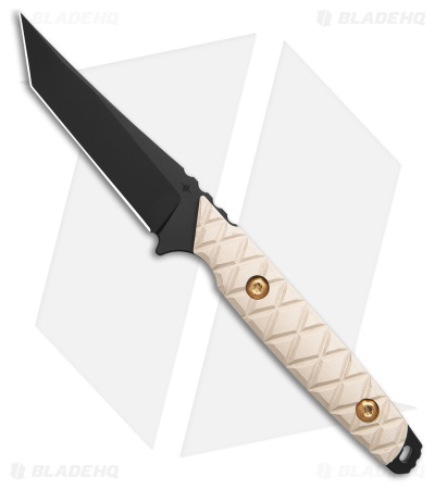 Toor Knives Kingpin Medellin Fixed Blade Knife White G-10 (4" Black)