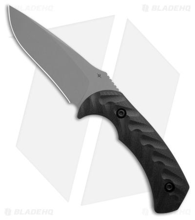 Toor Knives Mullet S Phantom Gray Fixed Blade Knife Black G-10 (4" Gray Gunkote)