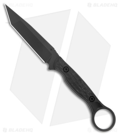 Toor Knives Serpent T Tanto Fixed Blade Knife Black G-10 (3.75" SOCOM Black)