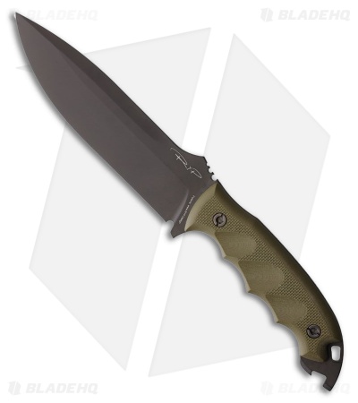DPx Gear HEST 6 Milspec Fixed Blade Knife OD Green G-10 (6" Gray PVD)
