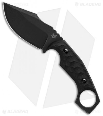 Fox Knives Monkey Thumper Fixed Blade Knife Black G-10 (3.5" Black) 02FX742