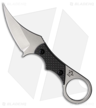 Mantis Sabot II Fixed Blade Karambit Knife Black Carbon Fiber (2.7" Satin)