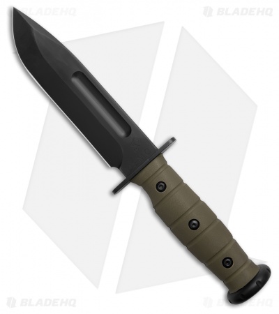 Medford USMC Fighter Fixed Blade Knife OD Green G-10 (6.5" Black)