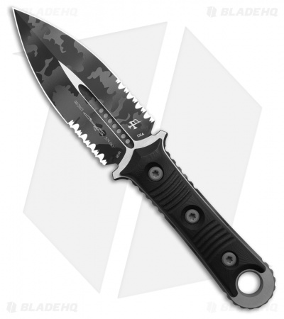Microtech Borka SBD Dagger Fixed Blade Knife Black (4.4" Urban Camo) 201-2UCS