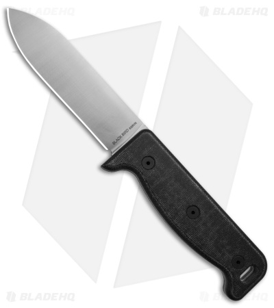 Ontario Black Bird Fixed Blade Knife Black Micarta w/ Sheath (5