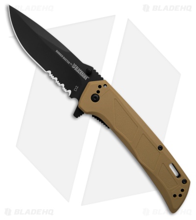 Blackhawk Bunker Buster Liner Lock Knife Tan Zytel (4.25