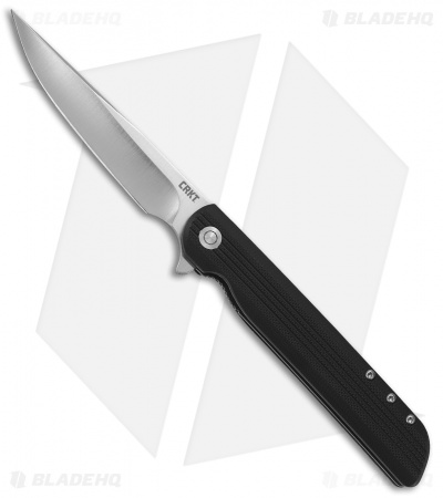 CRKT Large LCK + Spring Assisted Liner Lock Knife Black G-10 (3.6" Satin)  3810