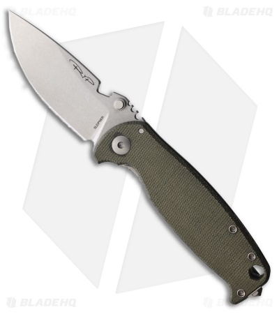 DPx Gear HEST/F Classic Frame Lock Knife OD Green Micarta (3.25" Black Oxide)