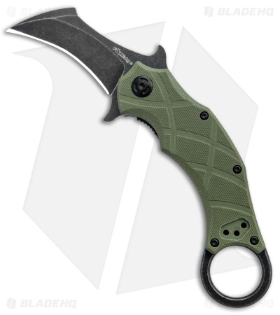 FoxEdge The Claw Karambit Folder Knife OD Green G-10 (2.4