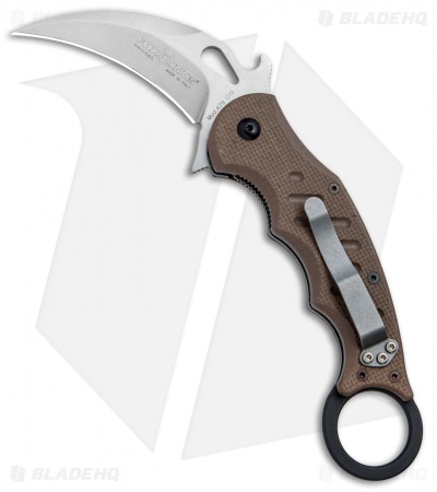 Fox Knives Karambit Folder Knife Dark Earth G-10 (3.1