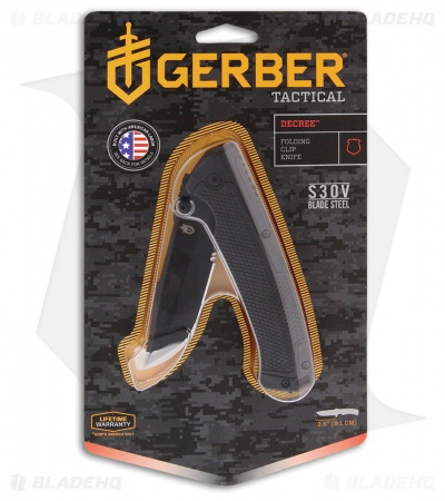 Gerber Decree Liner Lock Knife Black (3.7