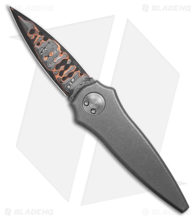 Paragon Warlock Folding Knife Ti Sorcerers Grind (3.9" Baker Forge Raindrop Dam)